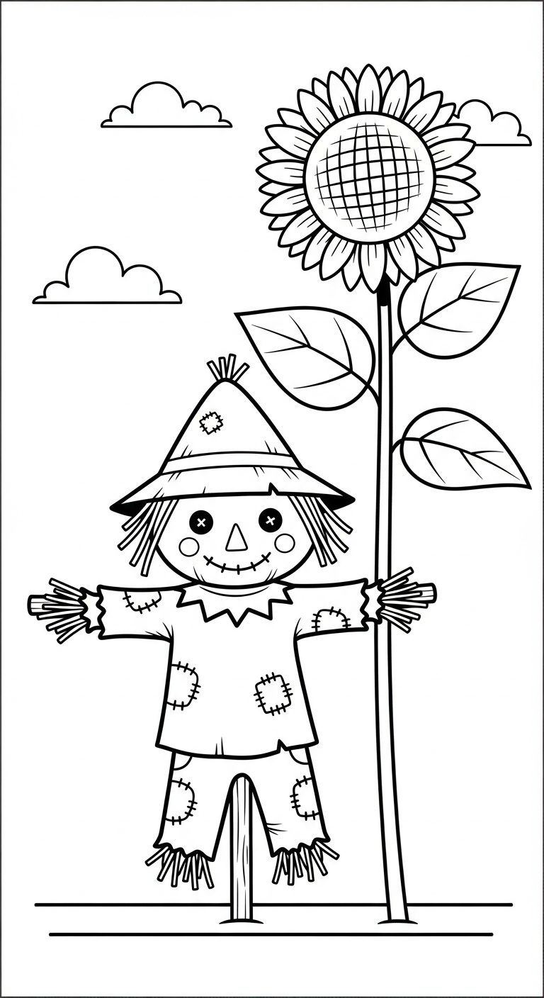 tranh tô màu Hoa hướng dương cho bé 5 tuổi