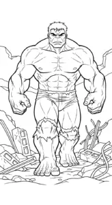 tranh tô màu Hulk miễn phí