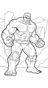 hình tô màu Hulk cho bé 8 tuổi