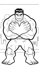 tranh tô màu Hulk cho bé 3 tuổi