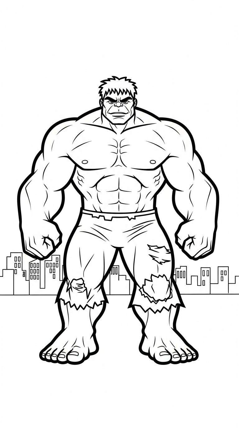 tải tranh tô màu Hulk cho bé 3 tuổi