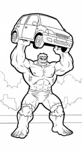 tải tranh tô màu Hulk miễn phí