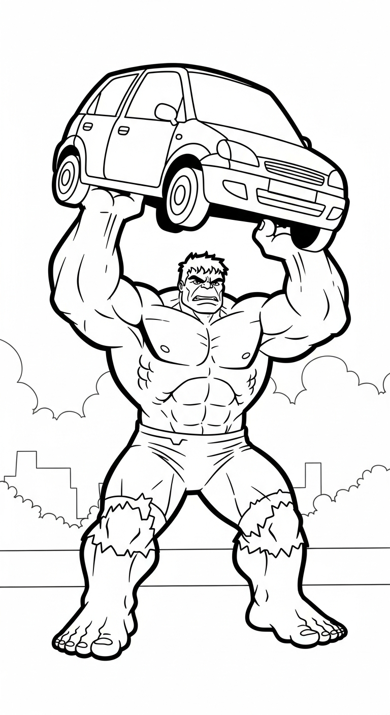 tải tranh tô màu Hulk miễn phí