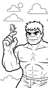 tranh tô màu Hulk cho bé 5 tuổi