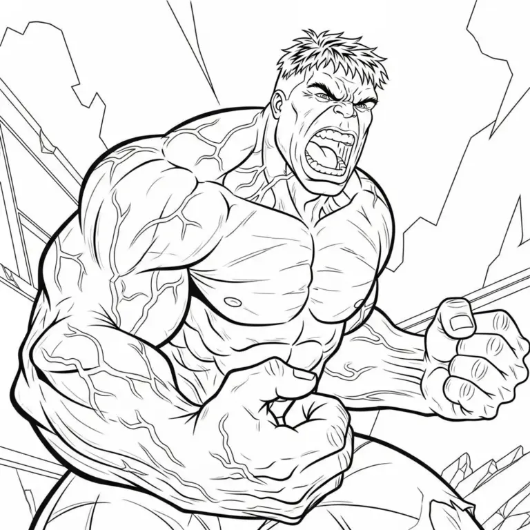 Tranh tô màu Hulk