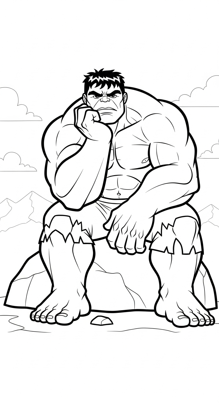 tải tranh tô màu Hulk không mất tiền 1
