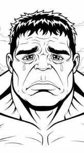 tranh tô màu Hulk cho bé 3 tuổi miễn phí