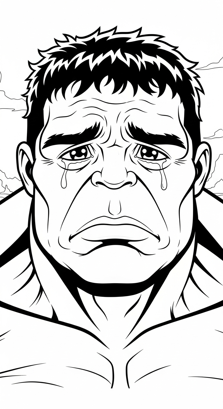 tranh tô màu Hulk cho bé 3 tuổi miễn phí