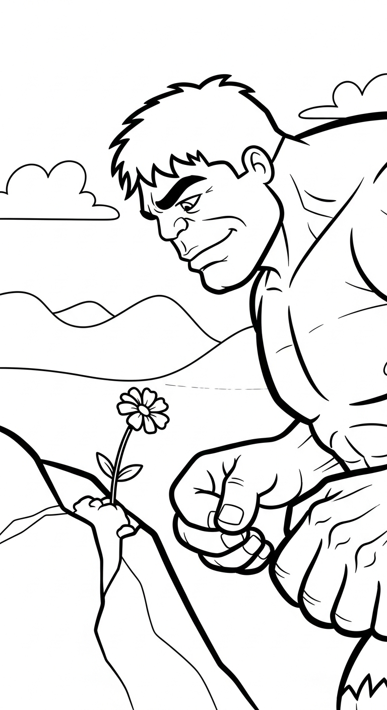 in tranh tô màu Hulk cho bé 7 tuổi