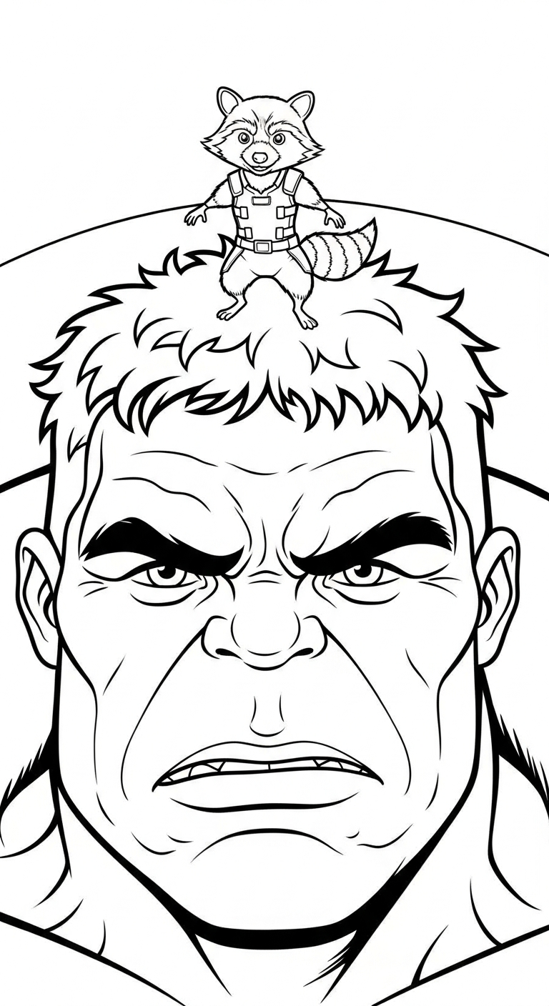 tải hình tô màu Hulk cho bé 8 tuổi