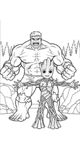 tranh tô màu Hulk cho bé tải về