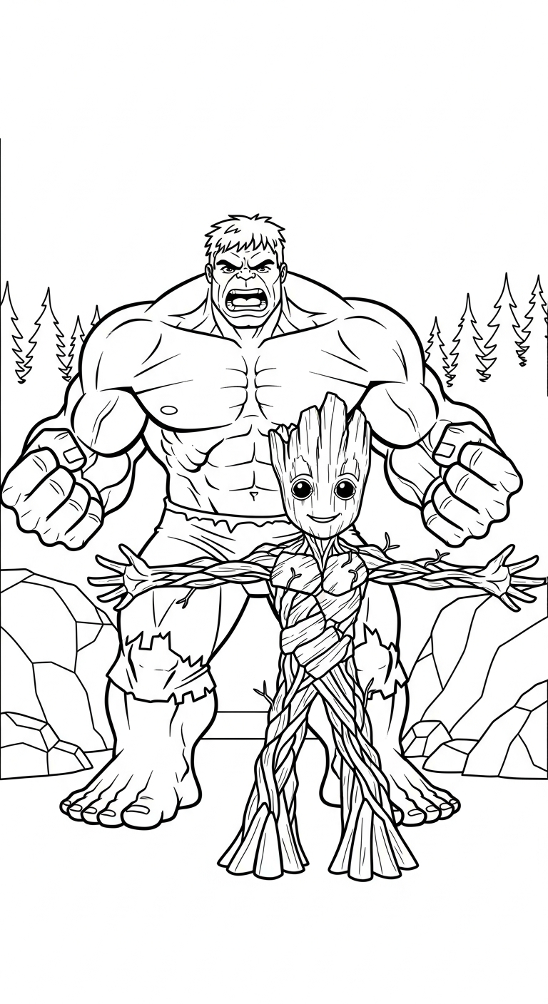 tranh tô màu Hulk cho bé tải về