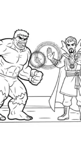 tranh tô màu Hulk cho bé 8 tuổi
