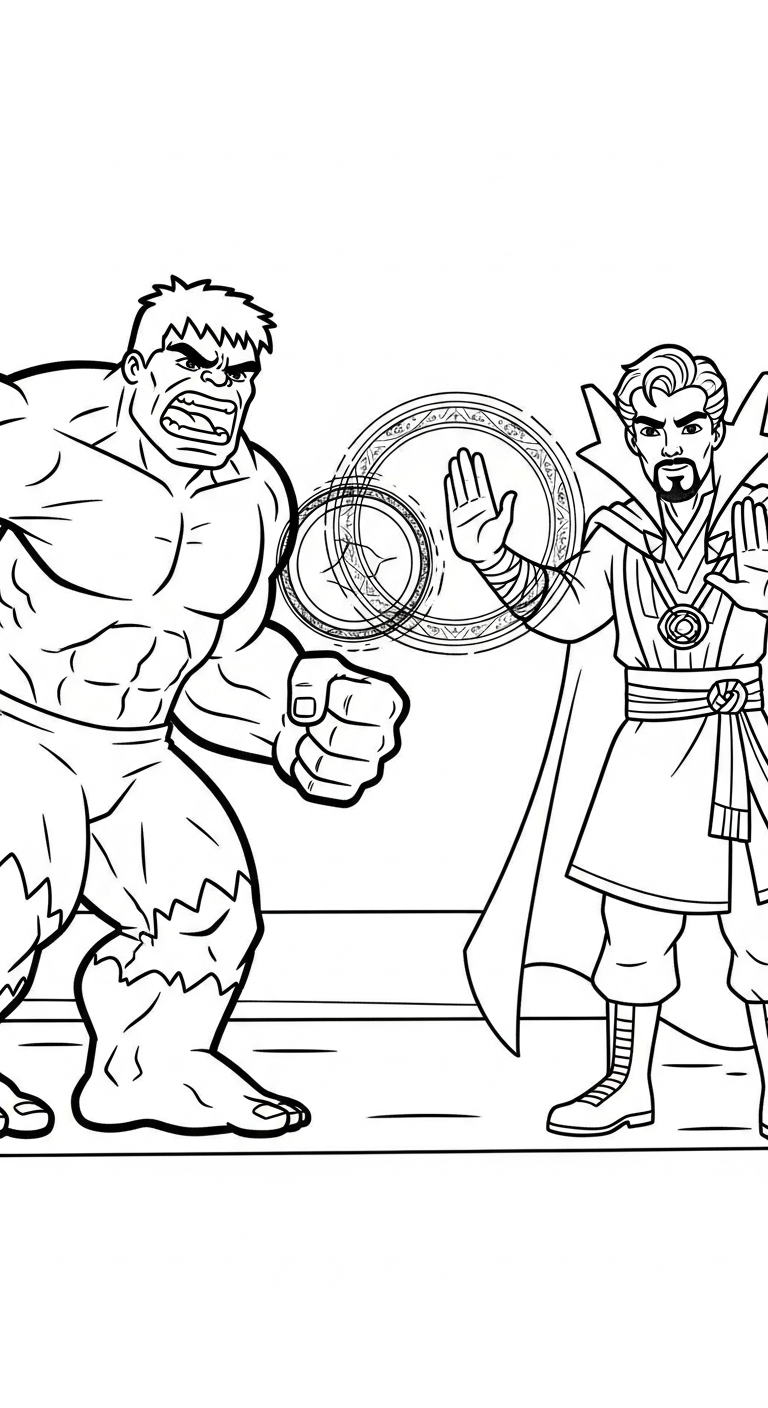 tranh tô màu Hulk cho bé 8 tuổi