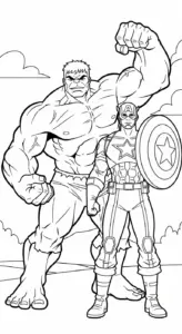tranh tô màu Hulk cho bé 6 tuổi miễn phí