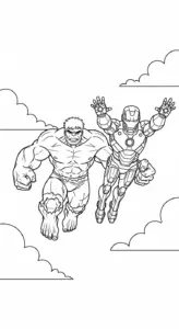 in tranh tô màu Hulk