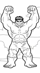 tranh tô màu Hulk cho trẻ em