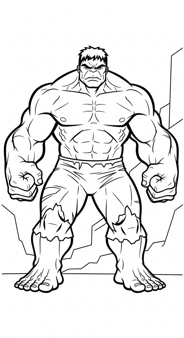 tranh tô màu Hulk cho bé mới nhất