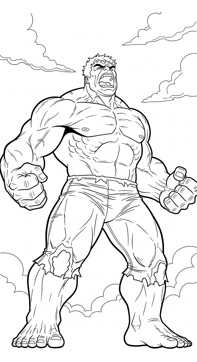 tải hình tô màu Hulk