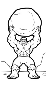 tranh tô màu Hulk cho bé 5 tuổi