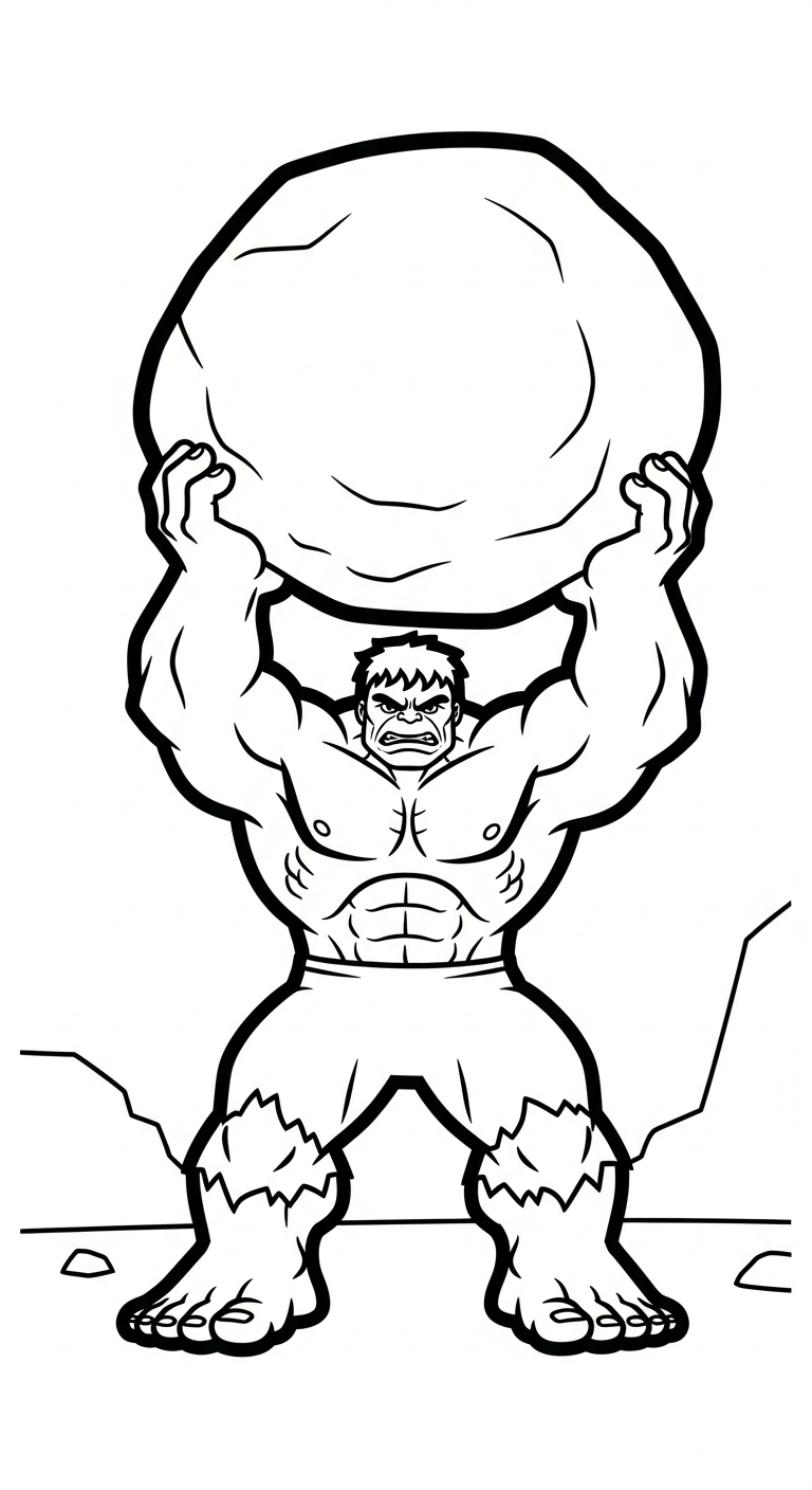 tranh tô màu Hulk cho bé 5 tuổi 1