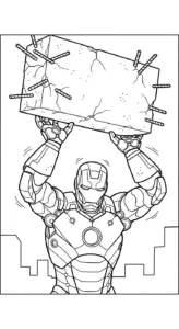 tải hình tô màu Iron Man cho bé 8 tuổi
