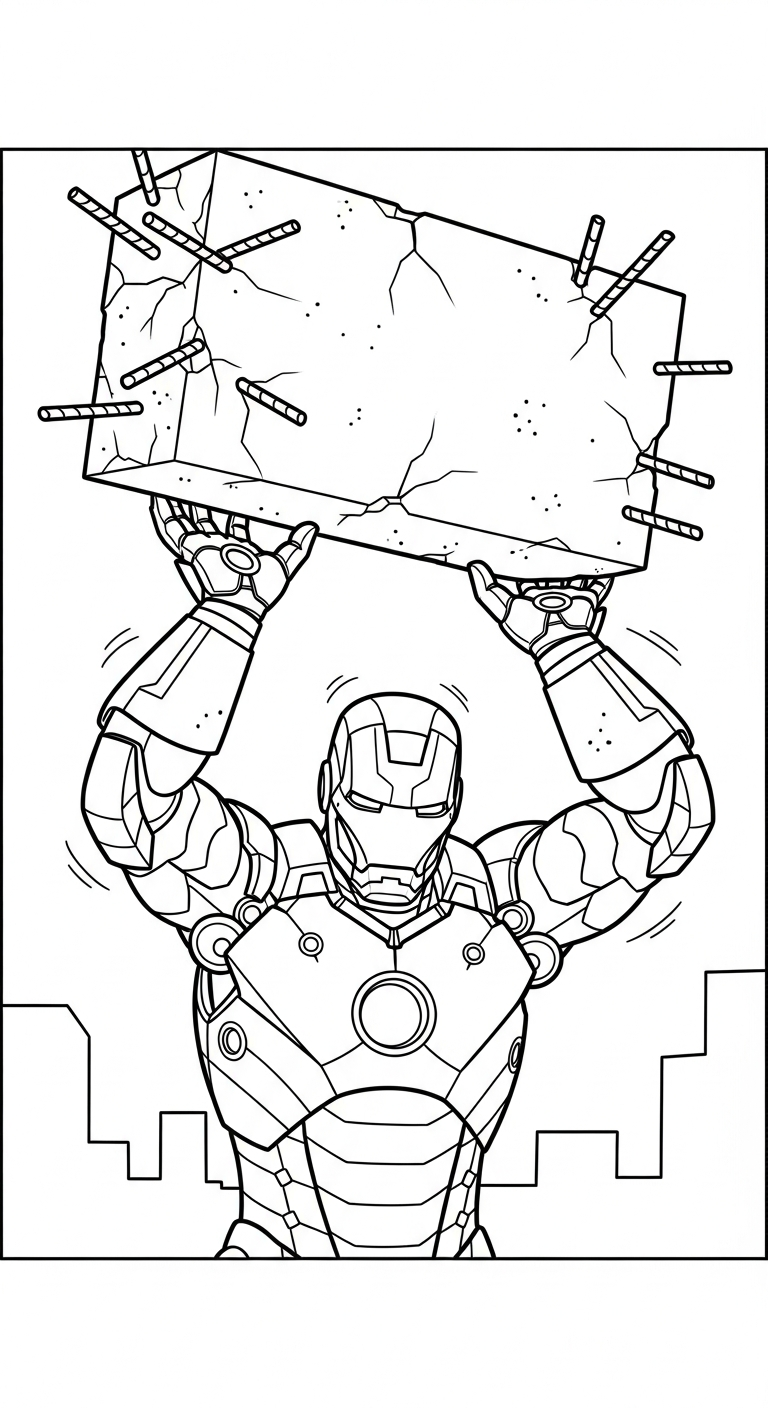 tải hình tô màu Iron Man cho bé 8 tuổi