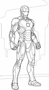 hình tô màu Iron Man cho bé 7-8 tuổi