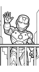 file hình tô màu Iron Man cho bé 4-5 tuổi