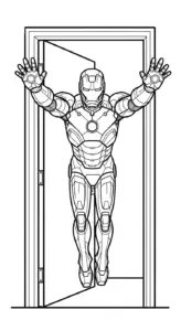 tranh tô màu Iron Man cho bé 6 tuổi