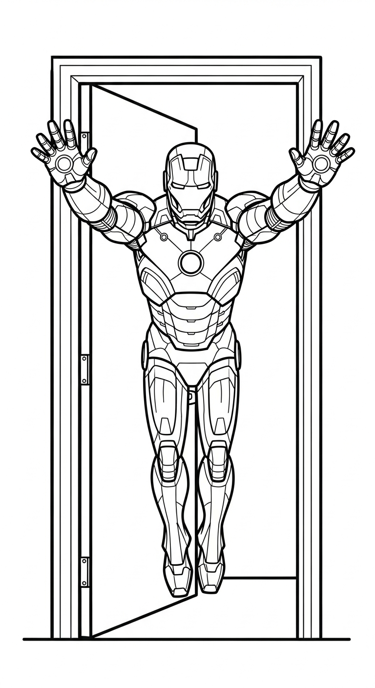 tranh tô màu Iron Man cho bé 6 tuổi