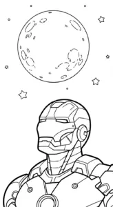 tranh tô màu Iron Man cho bé 4 tuổi miễn phí