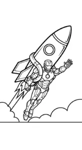 in hình tô màu Iron Man cho bé 7 tuổi