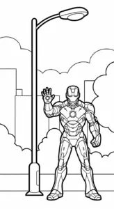 tranh tô màu Iron Man cho bé