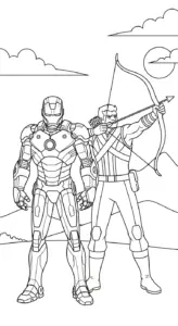 tranh tô màu Iron Man cho bé 8 tuổi miễn phí