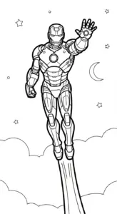 tải file tranh tô màu Iron Man