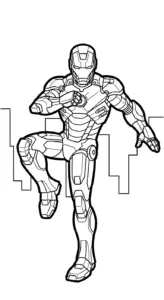 tải hình tô màu Iron Man cho bé 6 tuổi