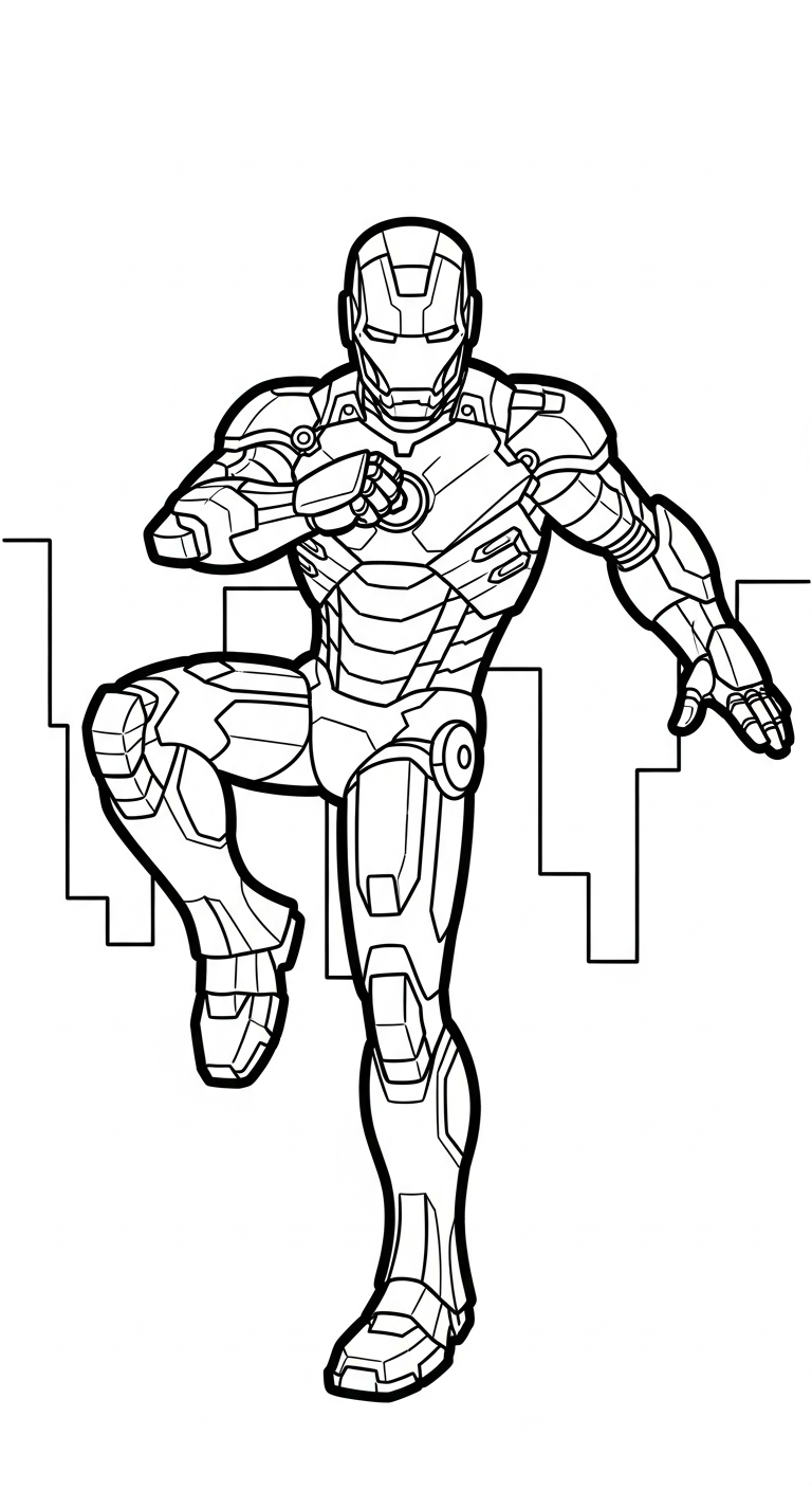 tải hình tô màu Iron Man cho bé 6 tuổi