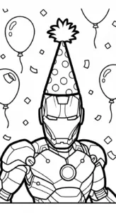 file pdf hình tô màu Iron Man cho bé