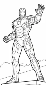 mẫu in tranh tô màu Iron Man cho bé