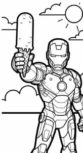 tranh tô màu Iron Man in ngay