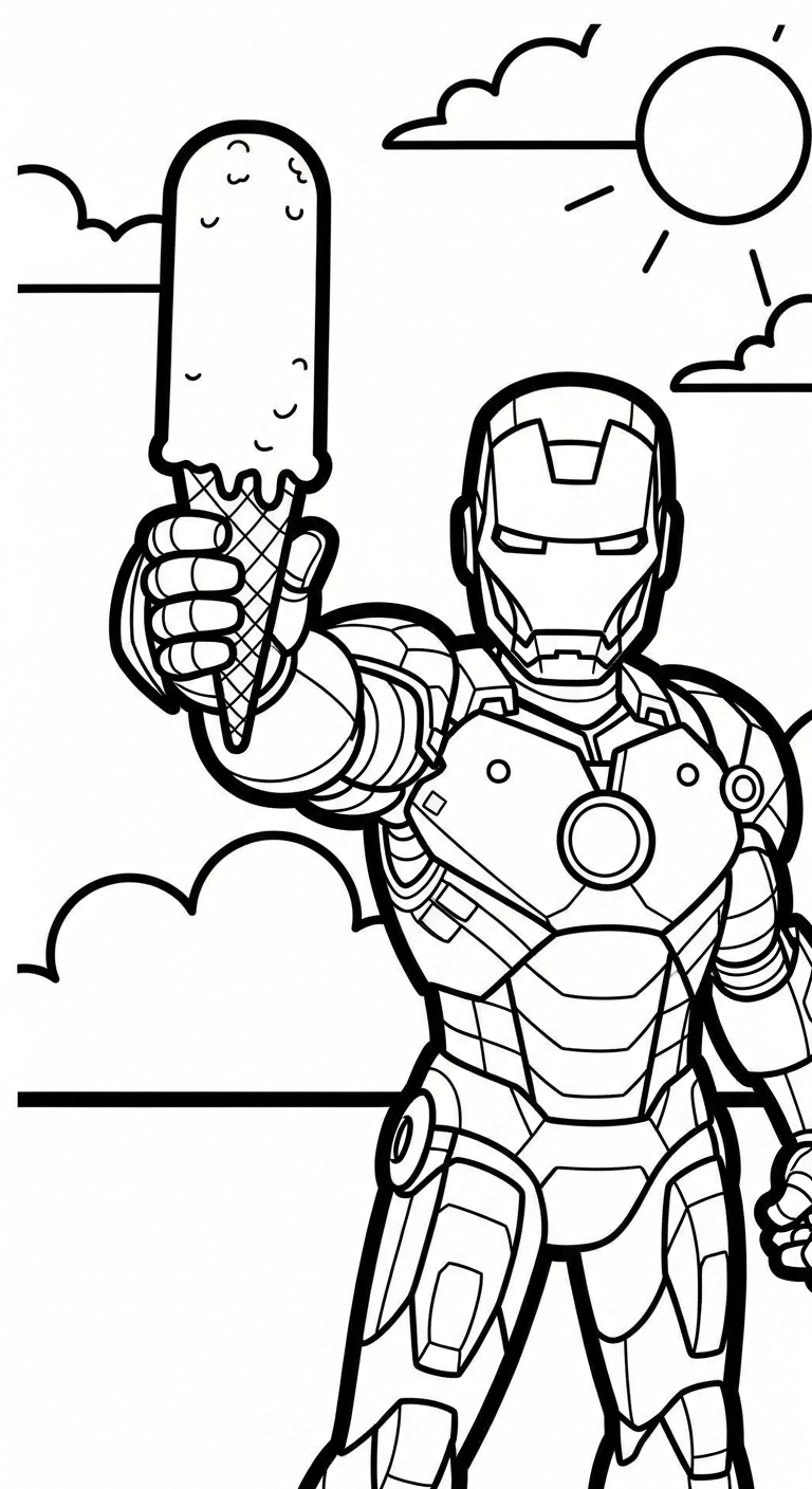 tranh tô màu Iron Man in ngay 1