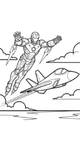 file tranh tô màu Iron Man cho bé 4-5 tuổi