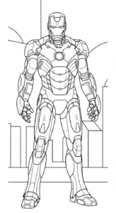 tải tranh tô màu Iron Man cho bé 3 tuổi