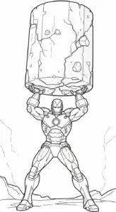 in hình Iron Man cho bé tập tô
