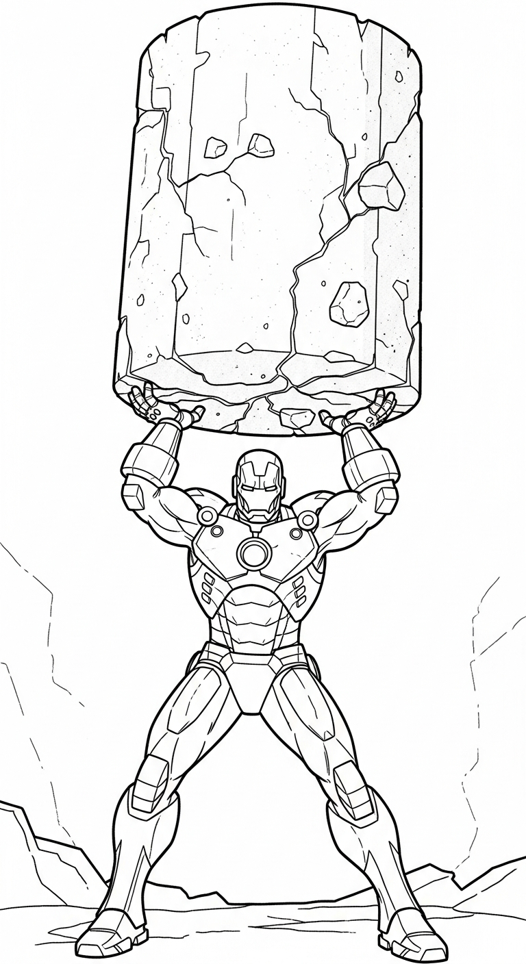 in hình Iron Man cho bé tập tô