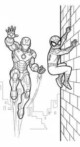 in hình tô màu Iron Man cho bé