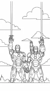 tranh tô màu Iron Man cho trẻ em