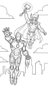 tải hình tô màu Iron Man cho bé miễn phí