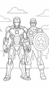 hình tô màu Iron Man rõ nét